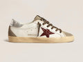GOLDEN GOOSE Super-Star sneakers in white with brown star