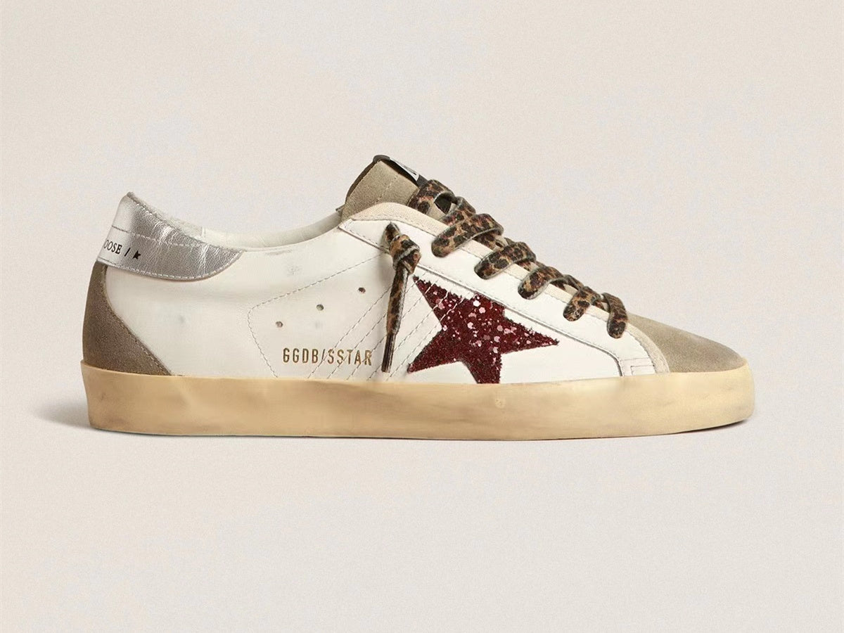 GOLDEN GOOSE Super-Star sneakers in white with brown star