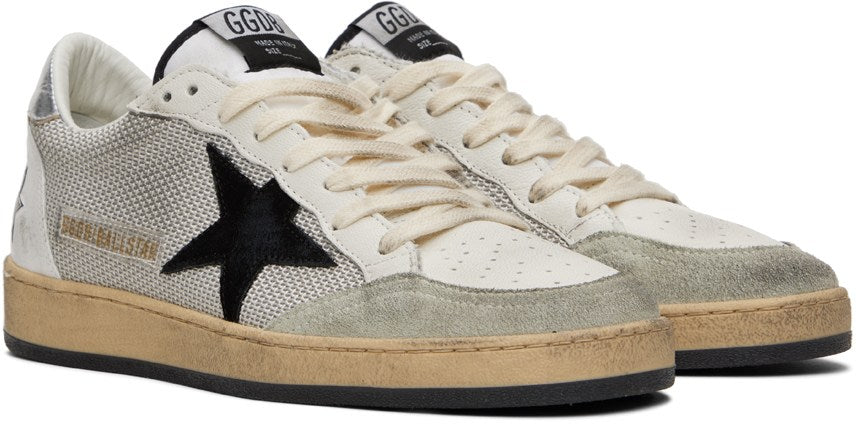 (Pre Order)GOLDEN GOOSE White & Gray Ball Star Sneakers