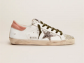 GOLDEN GOOSE Super-Star LTD sneakers with silver glitter and animal-print pony skin star