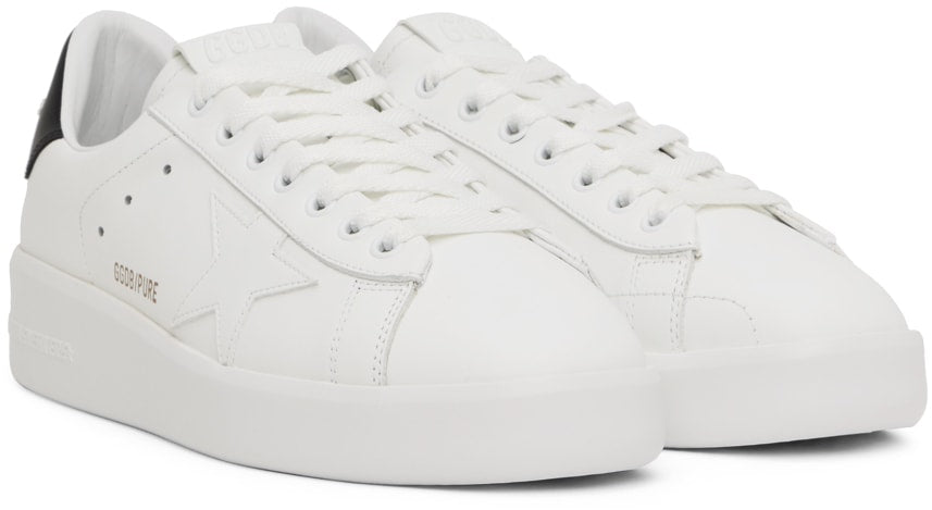 GOLDEN GOOSE White & Black Purestar Sneakers