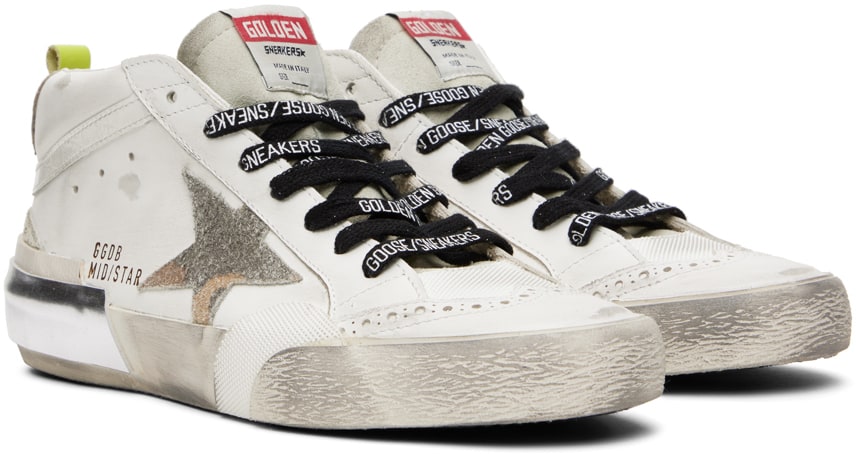 GOLDEN GOOSE White Mid Star Classic Sneakers