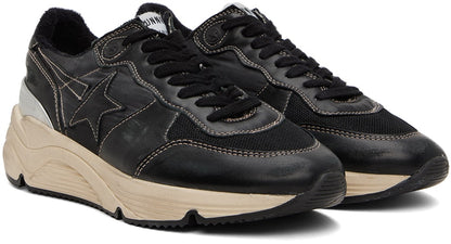 GOLDEN GOOSE Black Running Sole Low-Top Sneakers