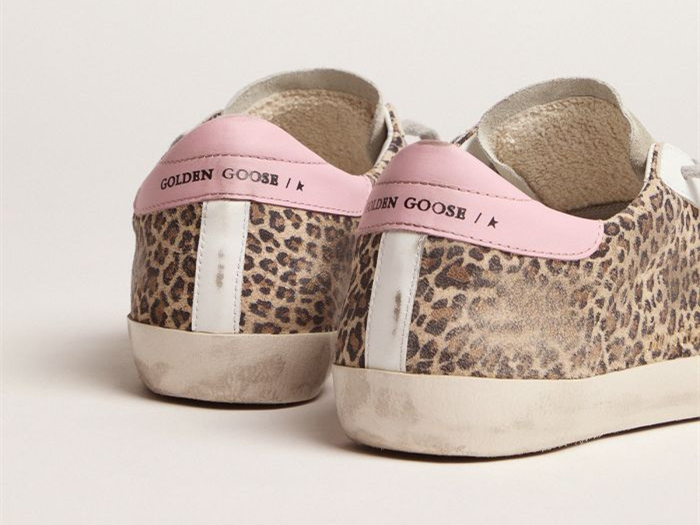GOLDEN GOOSE Leopard-print suede Super-Star sneakers