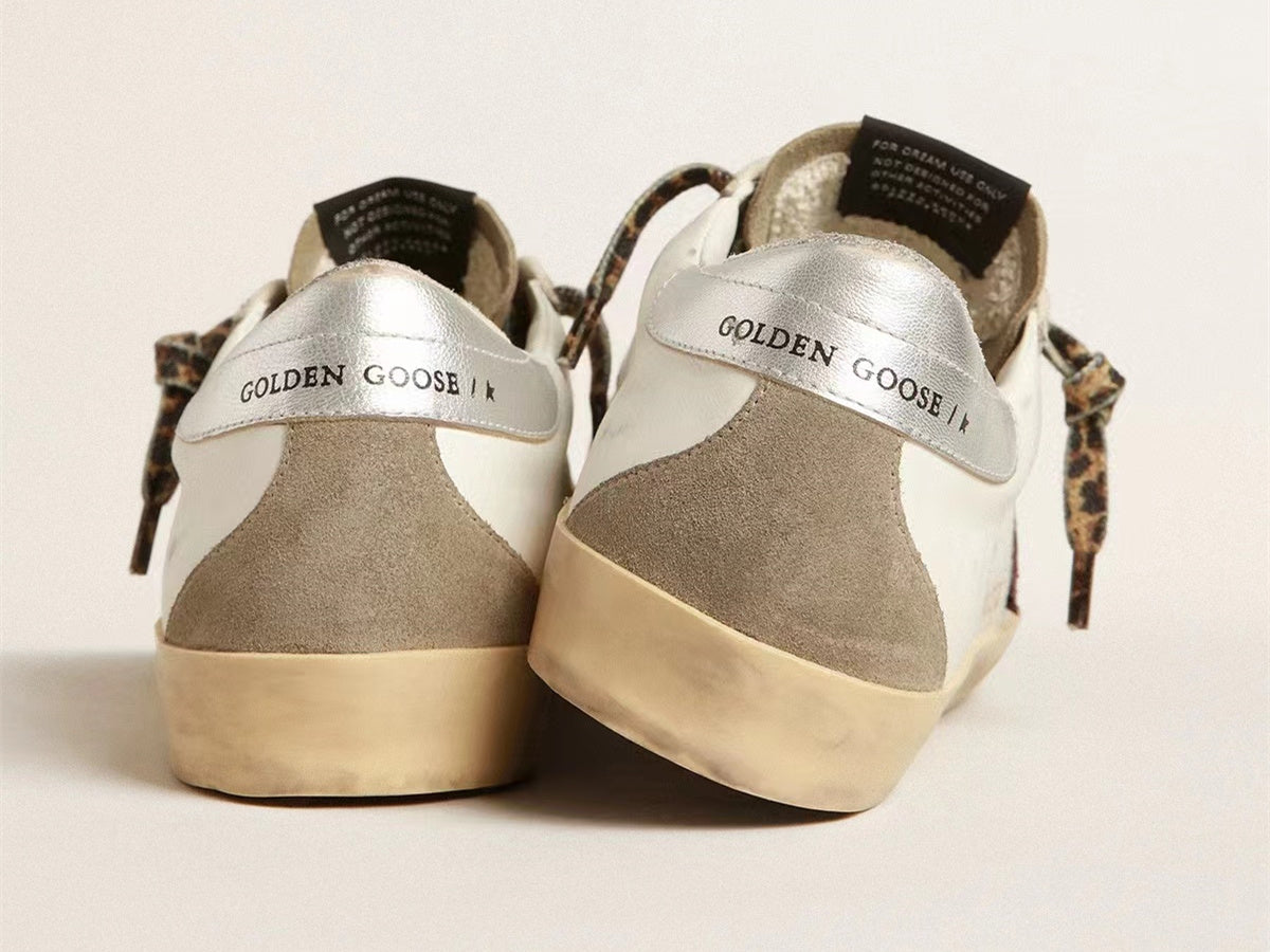 GOLDEN GOOSE Super-Star sneakers in white with brown star