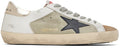 (Pre Order)GOLDEN GOOSE White & Green Super-Star Double Quarter Low-Top Sneakers