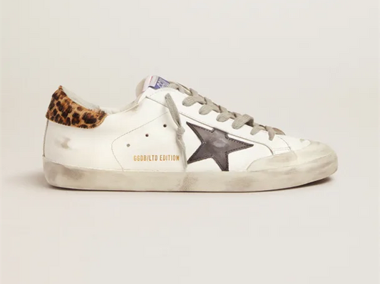 GOLDEN GOOSE LAB Limited Edition Super-Star sneakers with double tongue and leopard-print heel tab